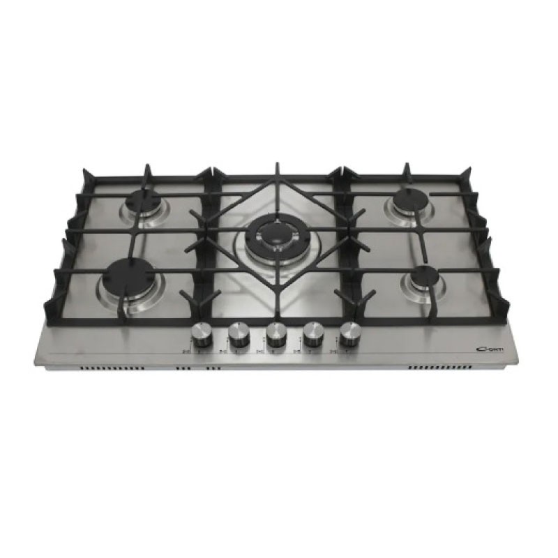 طباخ غاز بلت إن كونتي CGH 9502 C IX مقاس 90 سم 5 شعلات ستانلس ستيل