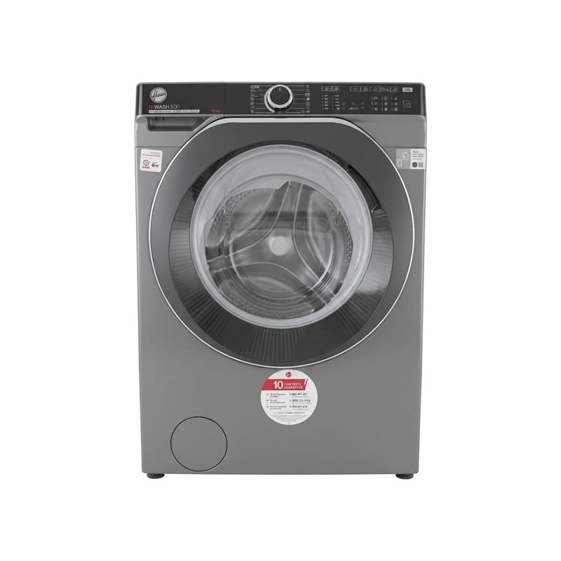 غسالة هوفر HWP 48AMBCR/1-S سعة 8 كغم 1400 دورة Inverter Wi-Fi بخار أنثراسايت