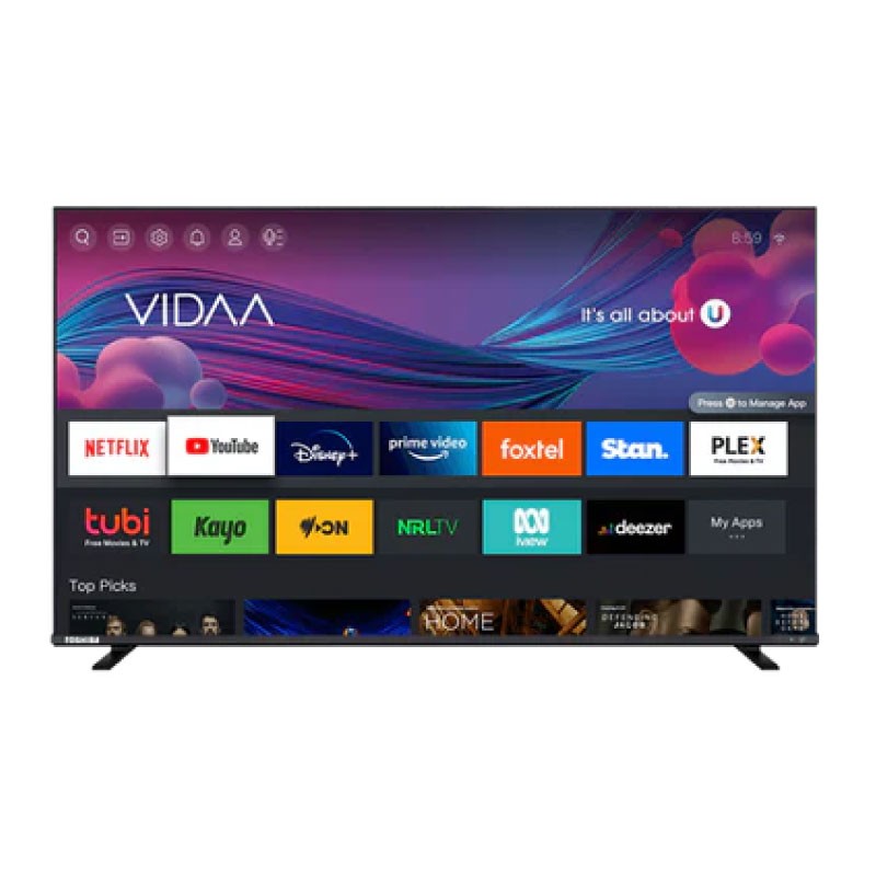 شاشة توشيبا 50C350NW مقاس 50 إنش Smart VIDAA U5 بدقة 4K UHD ورسيفر داخلي