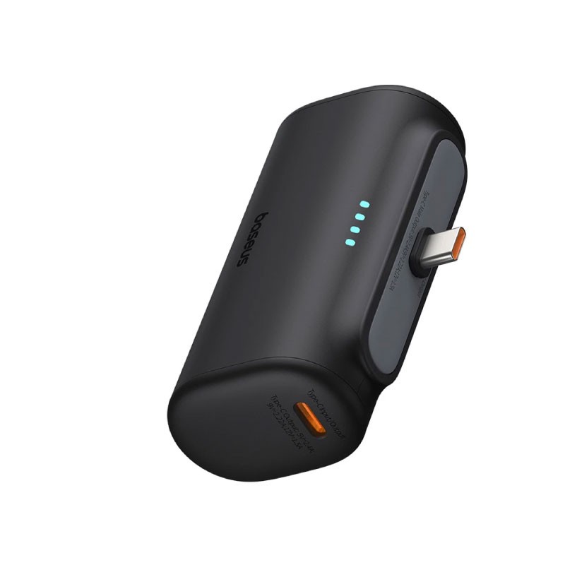 باور بانك بيسوس سعة 5000mAh قدرة 20 واط لون أسود