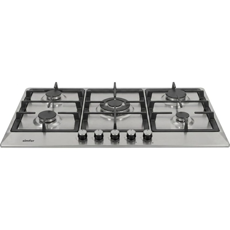 طباخ غاز بلت إن سمفير H9505QGWIN مقاس 90 سم 5 شعلات ستانلس ستيل