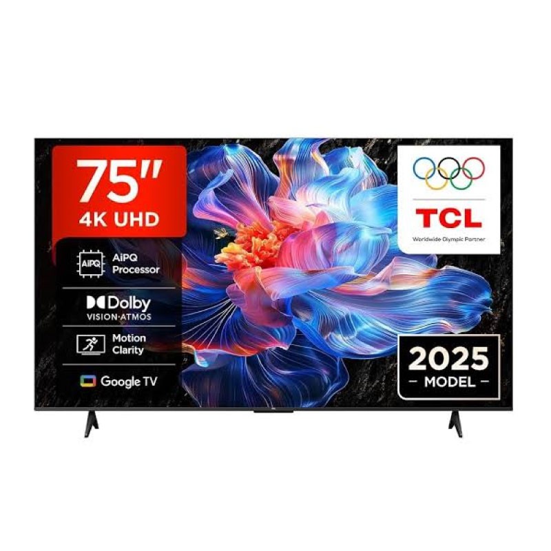 شاشة TCL 75V6C مقاس 75 إنش Smart 4K HDR Google TV