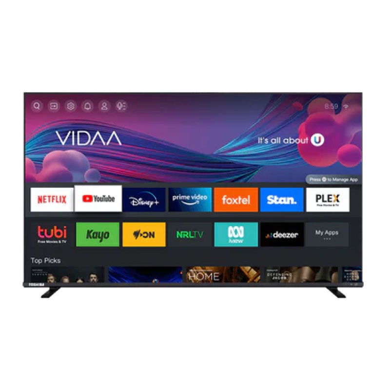 شاشة توشيبا 65C350MW مقاس 65 إنش Smart VIDAA U5 بدقة 4K UHD ورسيفر داخلي