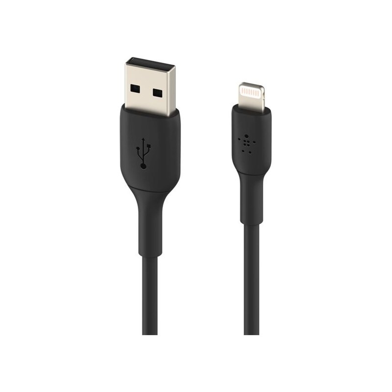 كابل بلكين BoostCharge CAA001BT1MBK USB-A إلى Lightning بطول 1 متر أسود