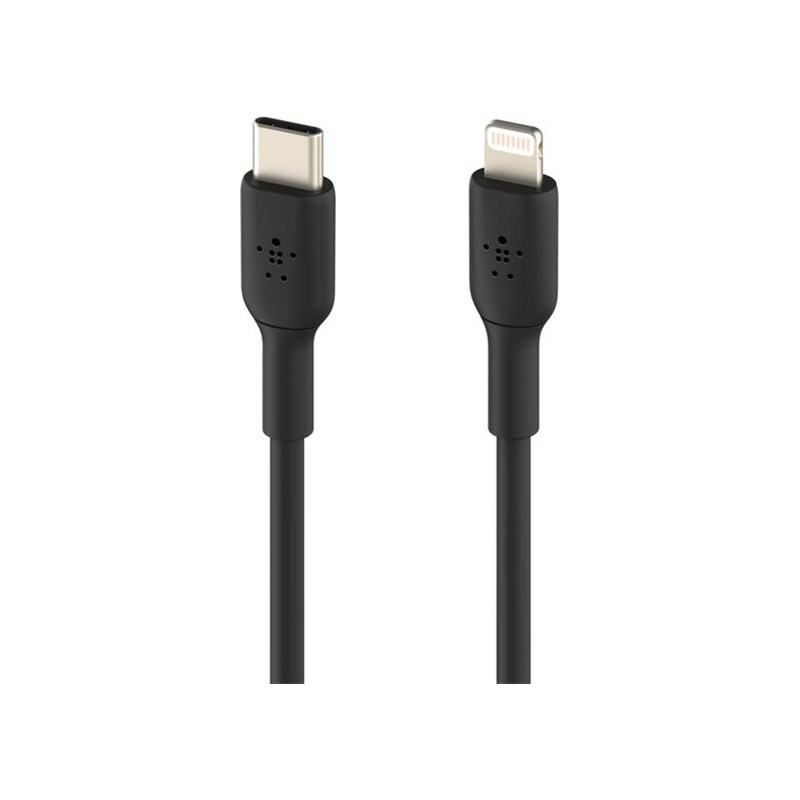 كابل بلكين BoostCharge CAA003BT1MBK USB-C إلى Lightning بطول 1 متر أسود
