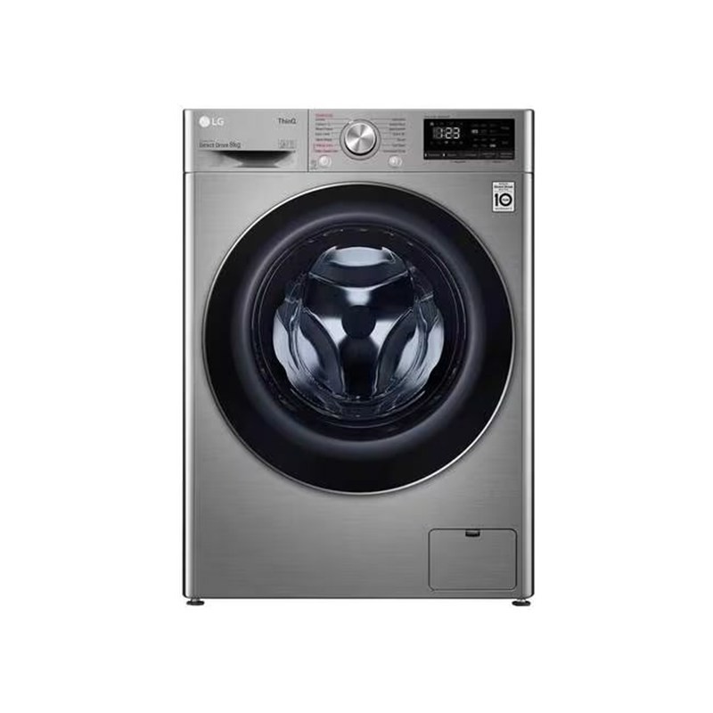 غسالة إل جي F4V5TYP2P سعة 8 كغم 1400 دورة AI DD Steam Wi-Fi