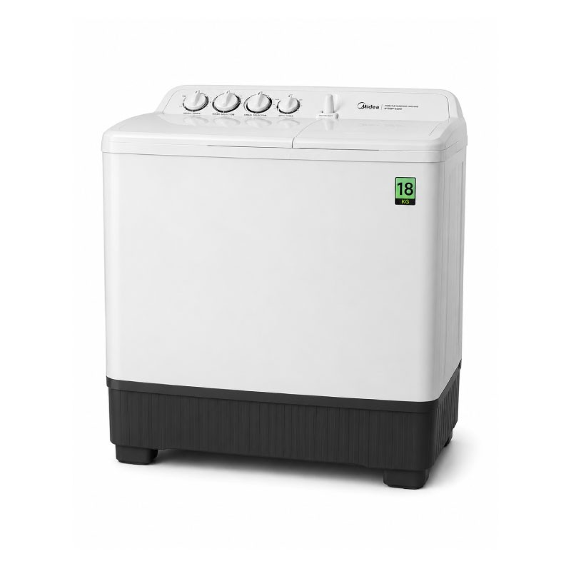 غسالة ميديا حوضين 18 كيلو MT200W180
