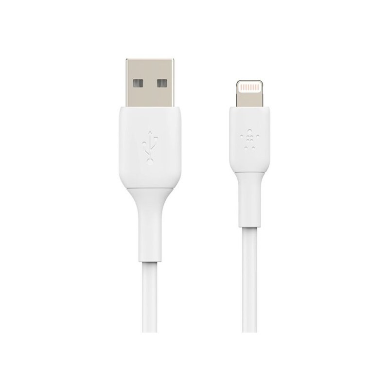 كابل بلكين BoostCharge CAA001BT1MWH USB-A إلى Lightning بطول 1 متر أبيض