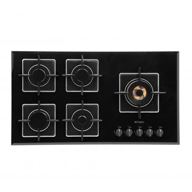 طباخ كونتي بلت ان 90 سم غاز اسود HGF 95B11 BK