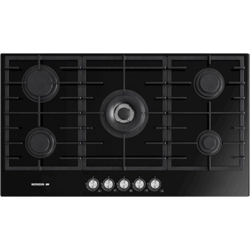 طباخ غاز بلت إن موندين CG905VTMC Murano مقاس 90 سم 5 شعلات زجاج أسود