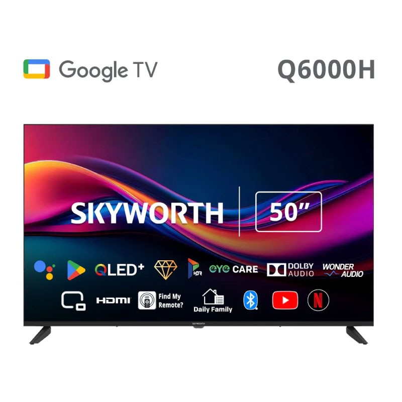 شاشة سكاي وورث 50Q6000H مقاس 50 إنش QLED Smart Google TV