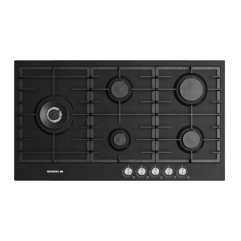 طباخ غاز بلت إن موندين FG905VPGL-B مقاس 90 سم 5 شعلات أسود