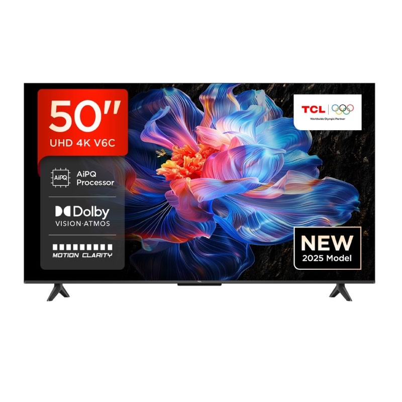 شاشة TCL 50V6C مقاس 50 إنش Smart 4K HDR Google TV