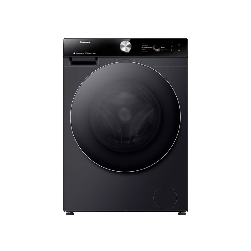 غسالة هايسنس WF7S1247BB سعة 12 كغم 1400 دورة Inverter Wi-Fi Auto Dosing