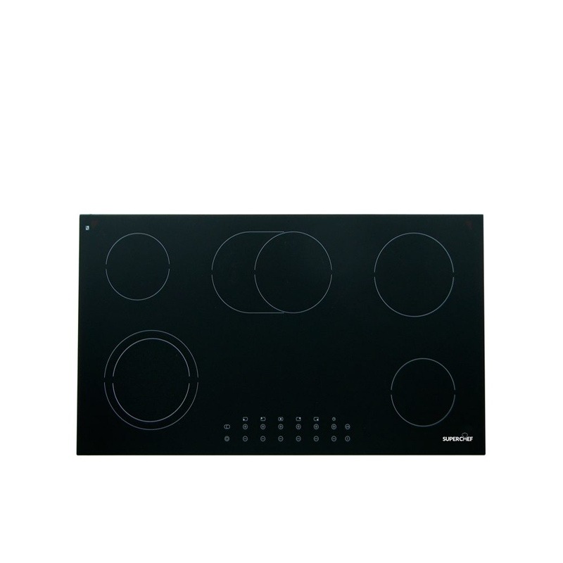 طباخ كهربائي بلت إن سوبر شيف SPBH10-VC-K9511E مقاس 90 سم 5 مناطق سيراميك أسود